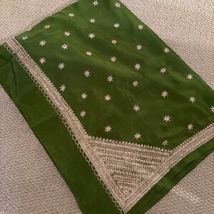 🆕 Green Saree